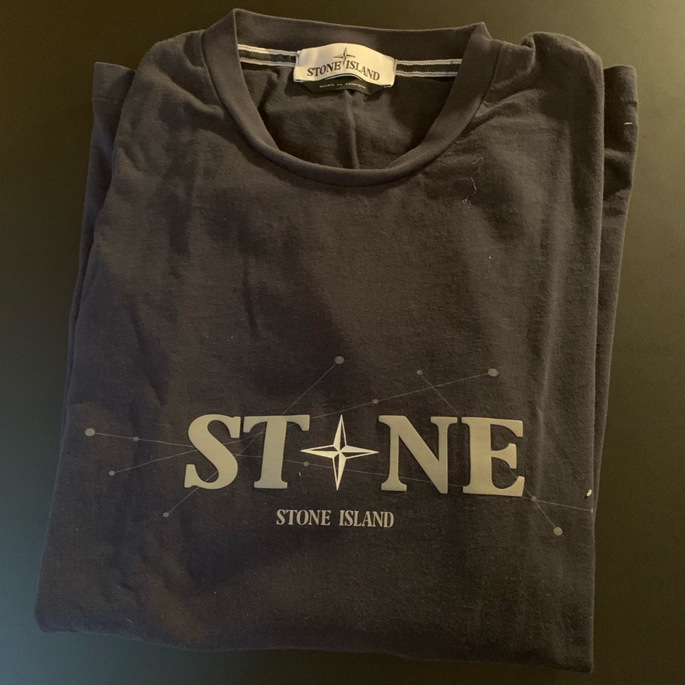 Stone Island LS tee in Navy